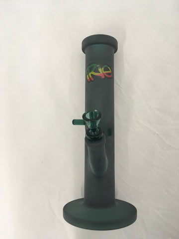 iRie 12” Tall Frosted Straight Tube Glass Bong