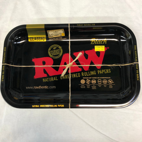 RAW Rolling Tray Black Tin
