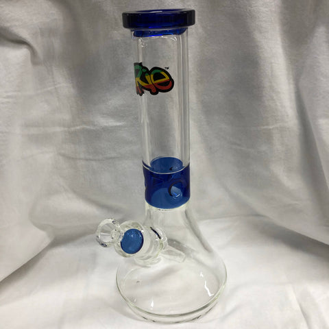 Irie 13" Tall 7mm Thick Beaker Tube w/ Colour Accents