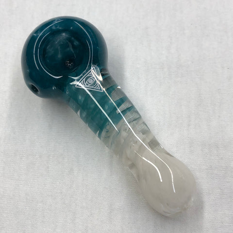 Red Eye Glass 3.75" Twister Fritter Hand Pipe