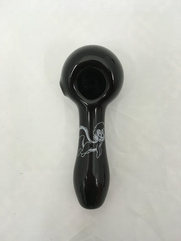 3.5” Monochrome Glass Pipe