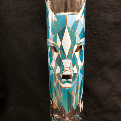 Red Eye Glass 15” Tall Wolf Beaker Tube