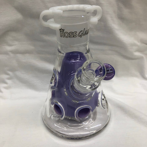 HOSS Double Hole Beaker Base with Grid Perc