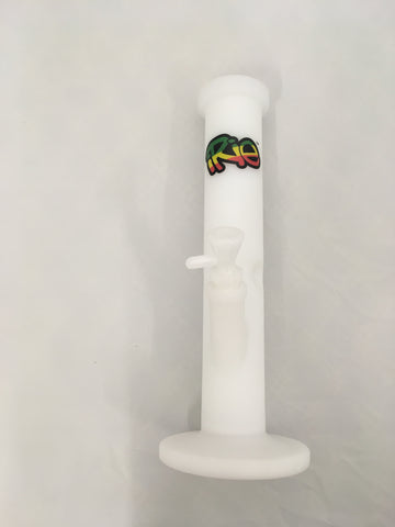 iRie 12” Tall Frosted Straight Tube Glass Bong