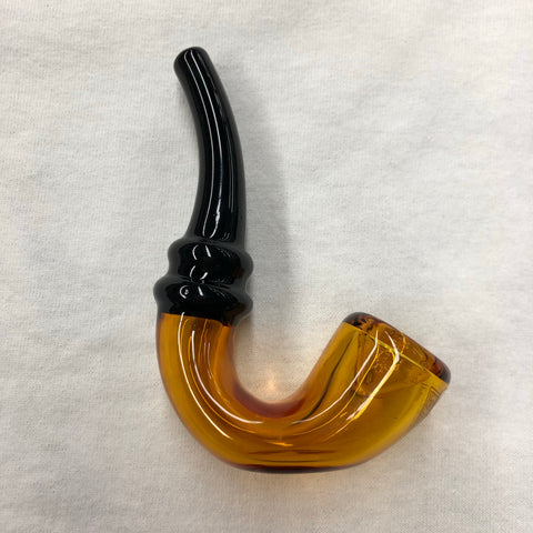 Red Eye Glass 3.5" Mod Sherlock Hand Pipe