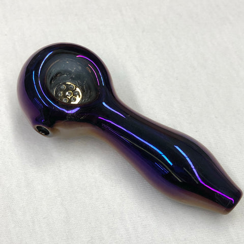 Red Eye Tek 4" Metallic Terminator Finish Spoon Hand Pipe W/ Built In Screen