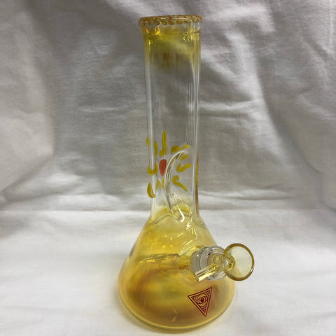 Red Eye Glass 9” Tall Sun Tube With Beaker Base