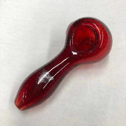 Red Eye Glass 4" Bubble Trouble Hand Pipe