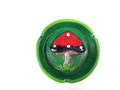 Mushroom Polyresin Ashtray