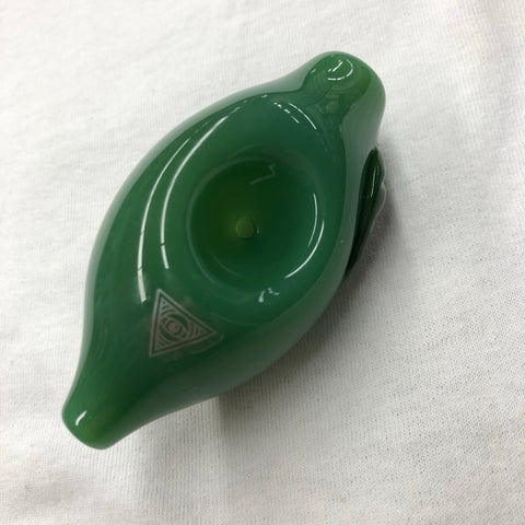 Red Eye Glass 3.5" Lime Hand Pipe