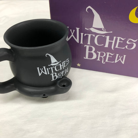 Witches Brew Cauldron Ceramic Mug Pipe