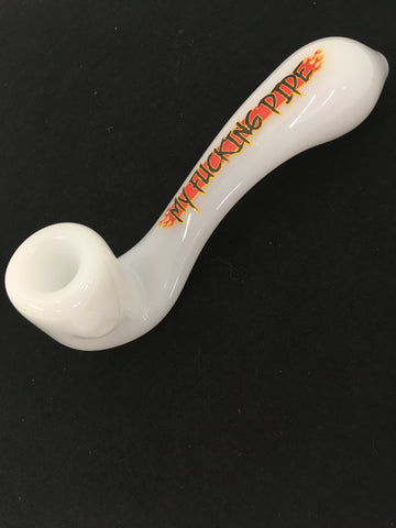 White Sherlock Sayings Glass Pipe