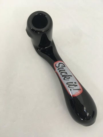 Black Sherlock Sayings Glass Pipe