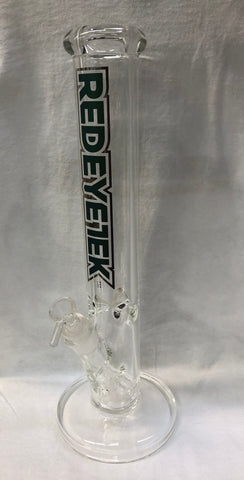 Red Eye Tek 15" Tall Straight Tube W/ Ice Catcher & Glass on Glass