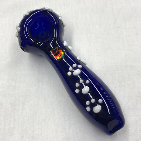 Red Eye Glass 4.5" Paw Print Hand Pipe
