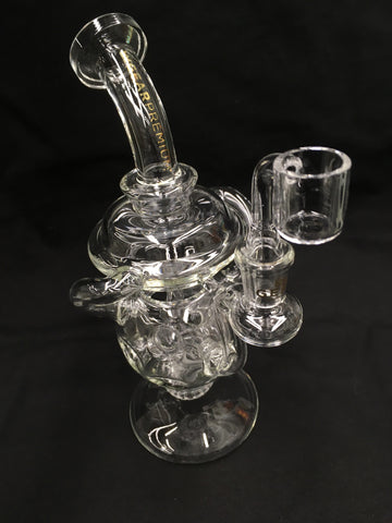 GEAR Premium 10" Tall Swiss Globe Double Concentrate Recylcer W/UFO Perc & Quartz Banger