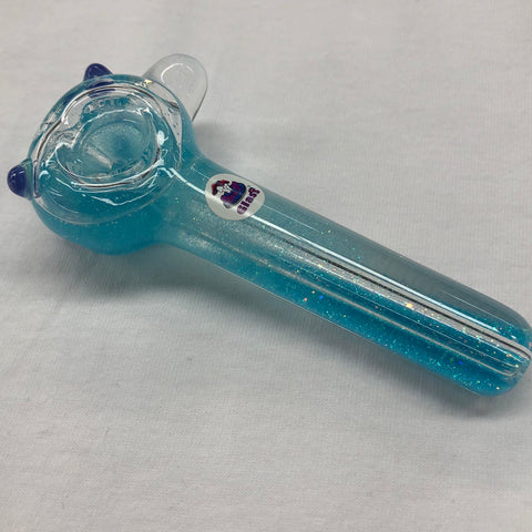Red Eye Glass Sparkle Liquid Hand Pipe