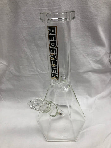 Red Eye Tek 12" Clear Hextatic Tube w/  Six Sided Pyramid Base