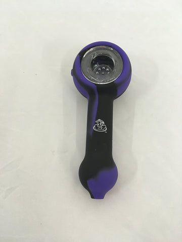 LIT Silicone Hand Pipe with Glass Bowl