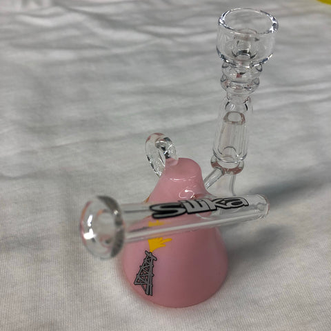 Silika Glass Clear and Pink Pendant Rig