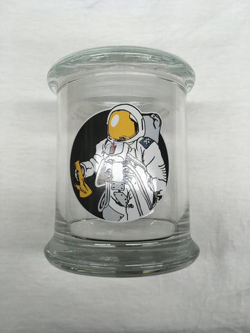 Spaceman Glass Jar