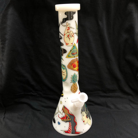 Red Eye Glass 15” Tall Tattoo Beaker Tube