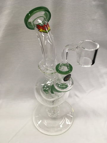 Red Eye Glass 9" Tall Stratus Dual Ball Concentrate Rig w/ UFO Perc