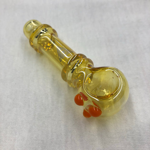 Red Eye Glass 3.5" Three Dot Hand Pipe