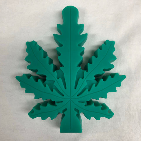LIT Silicone 4" Leaf Hand Pipe with Glass Bowl