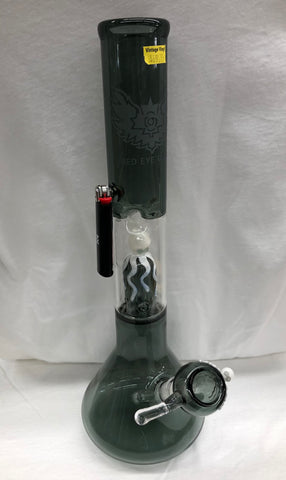 17" Octopus Perc. Beaker Tube w/ Glass on Glass Pull Out