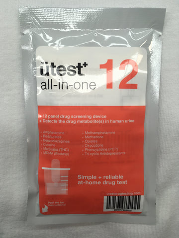 UTest 12 Panel Drug Test AMP/BAR/BZO/COC/THC/MDMA/Meth/MTD/OPI/OXY/PCP/TCA