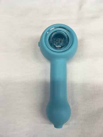 LIT Silicone Hand Pipe with Glass Bowl