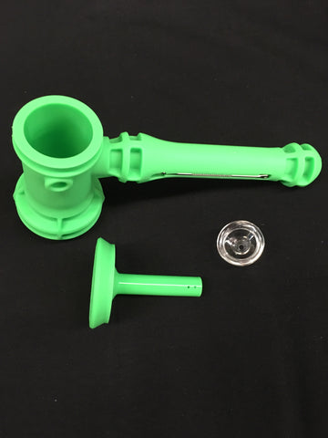 LIT Silicone Hammer Bubbler W/ Glass Bowl & SS Tool