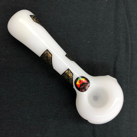 Red Eye 4.5" Diamond Decal Hand Pipe w/ Ash Catcher Mouthpiece
