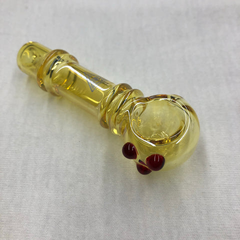 Red Eye Glass 3.5" Three Dot Hand Pipe