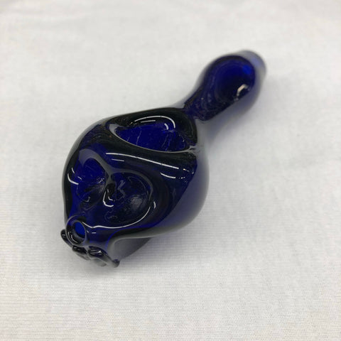 Red Eye Glass Skull Pipe