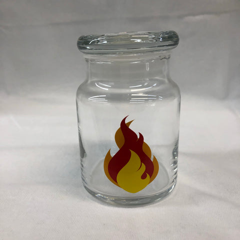 Flame Glass Jar