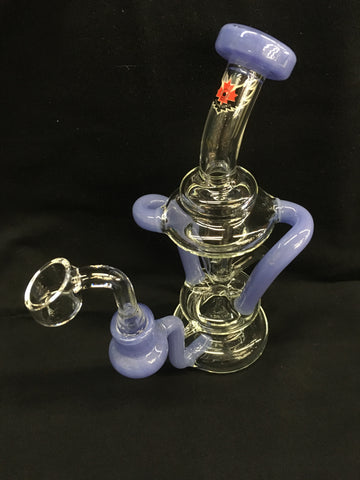 7" Tall Comrade Double Recycler W/Stemline Perc & Quartz