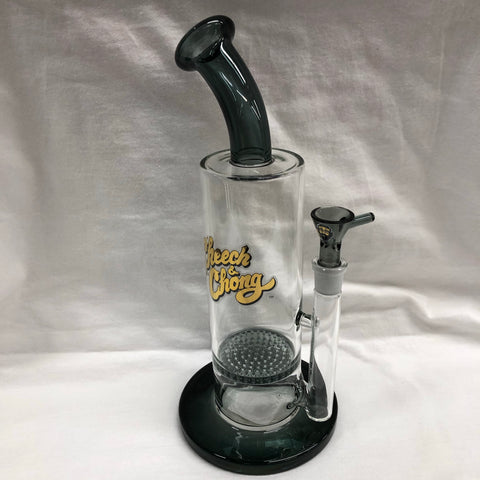 Cheech & Chong Glass 11" Tall Rap Brown Bubbler With Honeycomb