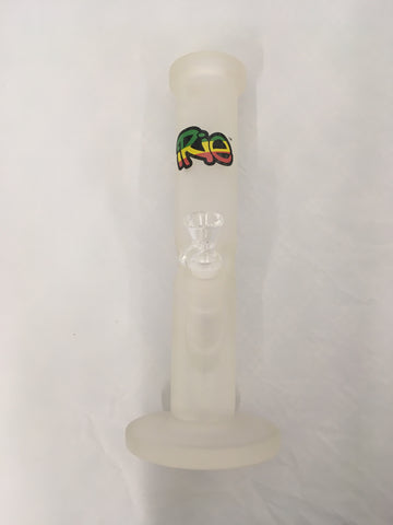 iRie 12” Tall Frosted Straight Tube Glass Bong