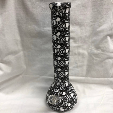LIT 13.5” Tall Silicone Beaker Bong With Glass Downstem And Bowl