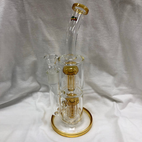 Irie 12" Tall Dual Chamber Bong With Dual Tree Percs