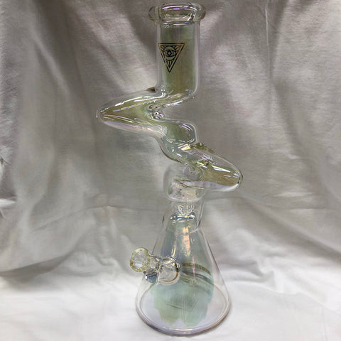 Red Eye Tek 16" Tall  Metallic Terminator Finish 3 Arm Zag Beaker Tube