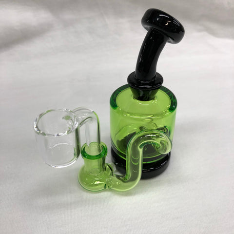 Red Eye Glass 4.5" Tall Mini Rig With 3 Hole Perc