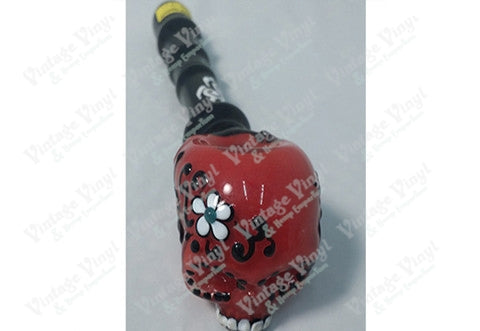 Custom Red Skull Spoon with Black Stem