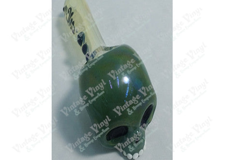 Custom Green Skull Spoon with Clear Stem