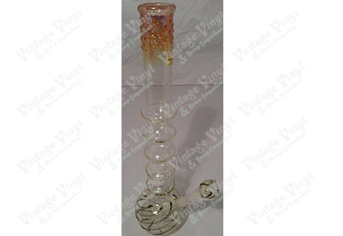 20" Tall Fumed Top Gripper Tube w/ Glass on Glass Bowl