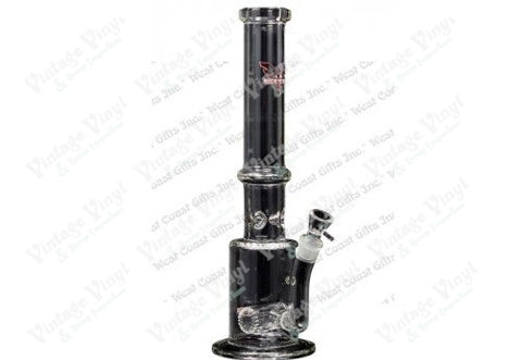 Red Eye Tek 17" Tall 7MM Thick Red Signature Stemless Tube w/ Inline Barrel Perc, Ice Pinch