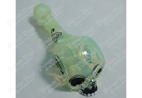 Custom Clear Green Skull Spoon
