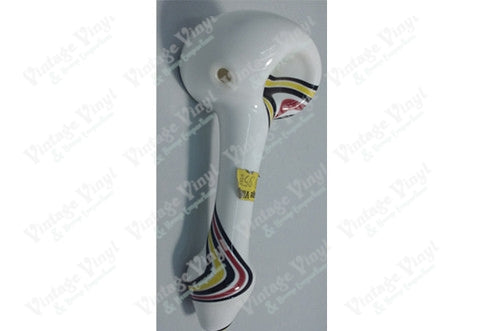 Custom White Spoon with Black Red And Yellow Stripes